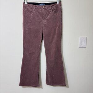 Democracy Women’s Bootcut Corduroy Pants Size 12 Petite Mauve Ab Technology Slit